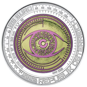 Pièce de monnaie 25 euro Autriche 2020 argent et niobium BU – Mégadonnées