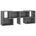 vidaXL Meuble TV Gris 104x30x52 cm Aggloméré