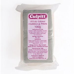Pâte à sucre argentée 100 g