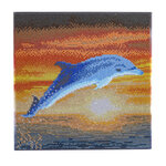 CRYSTAL ART Kit tableau broderie diamant 30x30cm Dauphin