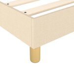 vidaXL Lit à sommier tapissier avec matelas Crème 140x190 cm Tissu