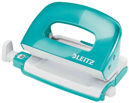 Mini perforateur menthe - 2 trous en métal - capacité 30 feuilles - livré en boite leitz