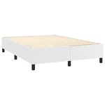 vidaXL Sommier à ressorts de lit Blanc 140x190 cm Similicuir