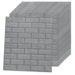 vidaXL Papier peint 3D autoadhésif Briques 10 Pièces Anthracite