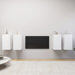 vidaXL Meubles TV 4 Pièces Blanc 30 5x30x60 cm Aggloméré