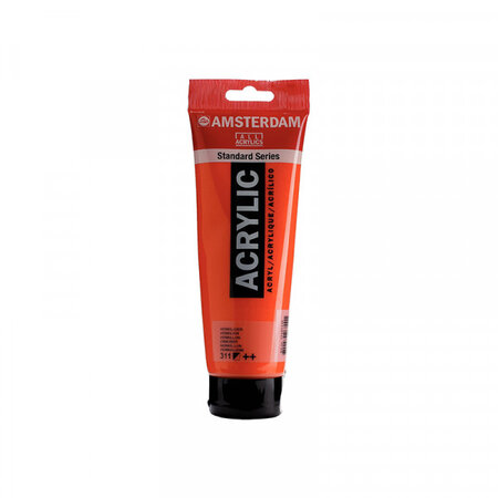 Tube peinture acrylique vermillon 250 ml - amsterdam royal talens