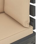 vidaXL Salon palette de jardin 9 Pièces avec coussins Bois de pin massif