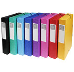 Boite De Classement Exabox Dos 60mm Carte Lustrée - A4 - Couleurs Assorties - X 8 - Exacompta