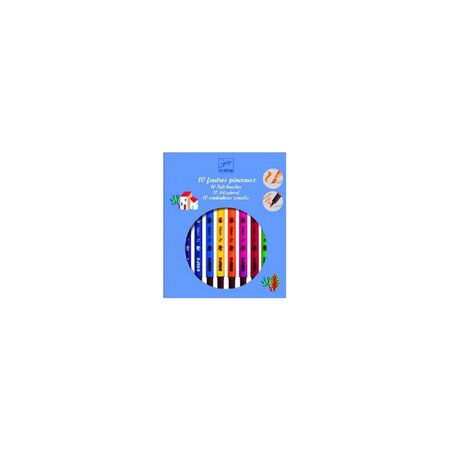 10 Feutres pinceaux coloris classique