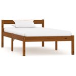 vidaXL Cadre de lit Marron miel Bois de pin massif 100 x 200 cm
