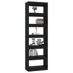 vidaXL Bibliothèque/Séparateur de pièce Noir 60x30x198 cm