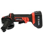YATO Meuleuse d'angle avec 2 batteries Li-Ion 3 0Ah 18V 125 mm