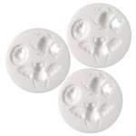 3 mini moules en silicone pour pâte polymère - Scarabée