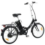 vidaXL Vélo électrique pliable et pile lithium-ion Alliage d'aluminium