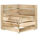 vidaXL Salon de jardin 6 Pièces Bois de pin imprégné de vert