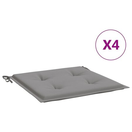 vidaXL Coussins de chaise de jardin 4 Pièces gris 50x50x3 cm tissu oxford