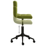 vidaXL Chaises pivotantes à manger lot de 4 vert clair velours