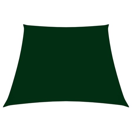 vidaXL Voile de parasol Tissu Oxford trapèze 2/4x3 m Vert foncé