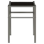 vidaXL Table de chevet Gris et noir 42 5x33x44 5 cm Métal et verre