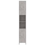 vidaXL Ensemble de meubles de salle de bain 4 Pièces Gris béton