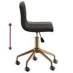 vidaXL Chaises pivotantes à manger lot de 6 gris foncé velours