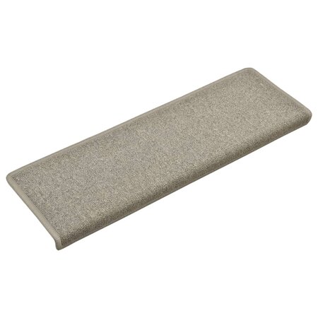 vidaXL Tapis d'escalier 15 Pièces 65x21x4 cm Gris clair