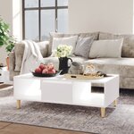vidaXL Table basse Blanc 103 5x60x35 cm Aggloméré