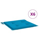 vidaXL Coussins de chaise de jardin 6 Pièces bleu 50x50x3 cm tissu oxford