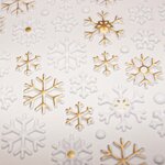 Stickers mousse 3D - Flocons de neige dorés