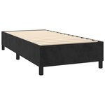 vidaXL Lit à sommier tapissier et matelas Noir 80x200 cm Velours