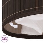 vidaXL Panier à linge rond en bambou Marron foncé
