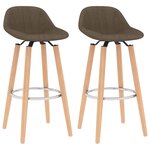 vidaXL Tabourets de bar lot de 2 marron tissu