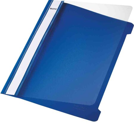 Pack de 25 chemises à lamelle standard format a5 pvc bleu leitz