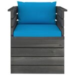 vidaXL Salon palette de jardin 7 Pièces avec coussins Bois de pin massif