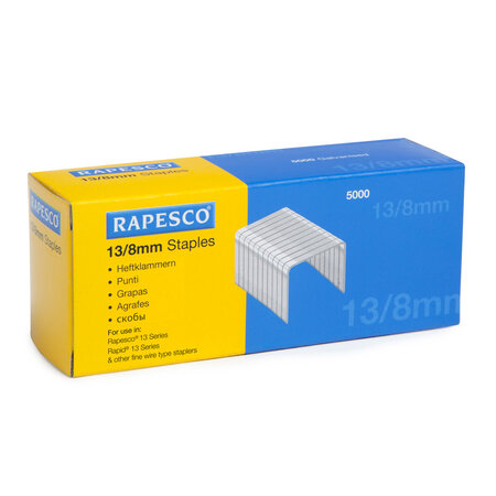 Boite de 5000 Agrafes Galvanisées 13/8mm RAPESCO