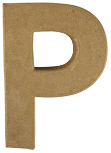 Alphabet en papier mâché 15 cm Lettre P