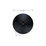 Horloge design en métal sensu noir