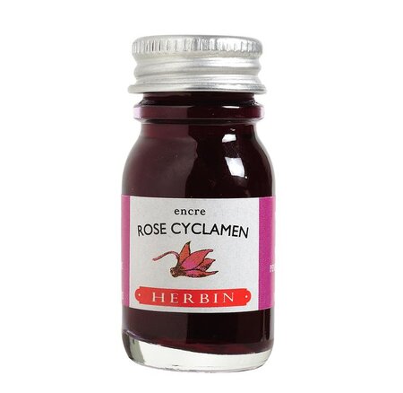 flacon encre 10ml rose cyclamen HERBIN