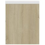 vidaXL Armoire d'évier avec lavabo intégré Chêne sonoma Aggloméré