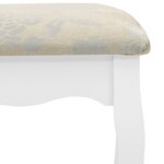 vidaXL Ensemble de coiffeuse avec tabouret Blanc 80x69x141cm Paulownia