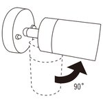 KONSTSMIDE Applique murale Modena réglable 1x7 W Acier inoxydable