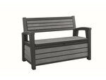 Coffre-banc jardin résine "Brossium" - 227 L - 132.7 x 63.5 x 89.5 cm - Gris