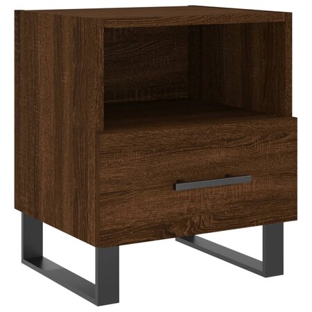 vidaXL Table de chevet chêne marron 40x35x47 5 cm bois d’ingénierie