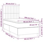 vidaXL Sommier tapissier avec matelas et LED Crème 90x190 cm Tissu