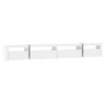 vidaXL Meuble TV avec lumières LED Blanc brillant 270x35x40 cm