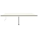 vidaXL Auvent automatique avec capteur de vent et LED 600x350 cm Crème