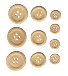 Bouton bois brut ø5cm 2 pièces