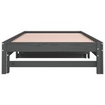 vidaXL Lit coulissant Gris 2x(80x200) cm Bois de pin massif