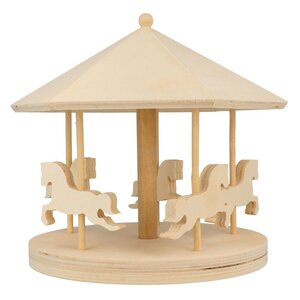 Manège en bois 22x20 cm