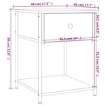 vidaXL Table de chevet chêne marron 44x45x58 cm bois d'ingénierie